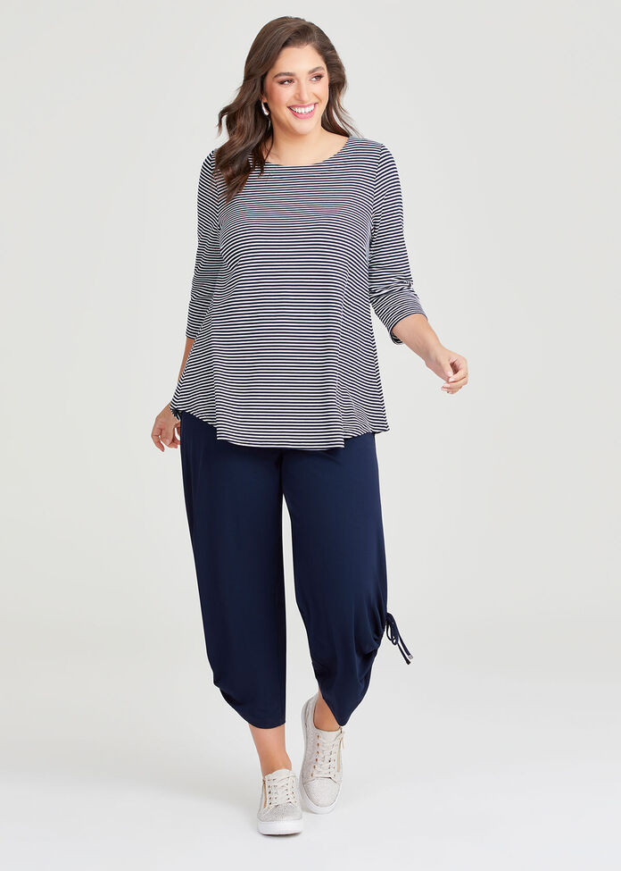 Bamboo Cozy Stripe Top, , hi-res