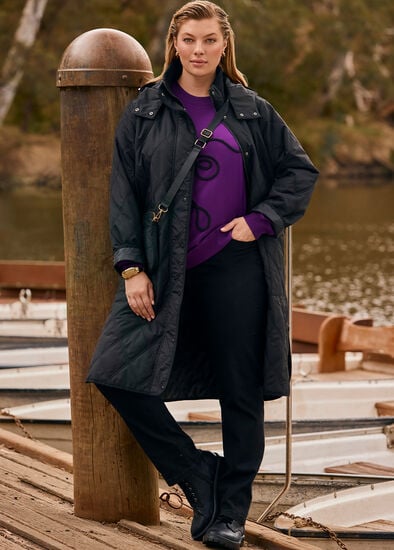 Plus Size Hooded Quilted Puffer Jacket