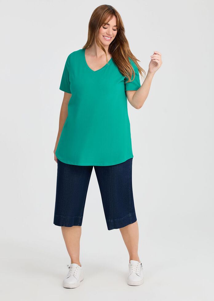 Good Earth Australian Cotton V-neck T-Shirt, , hi-res