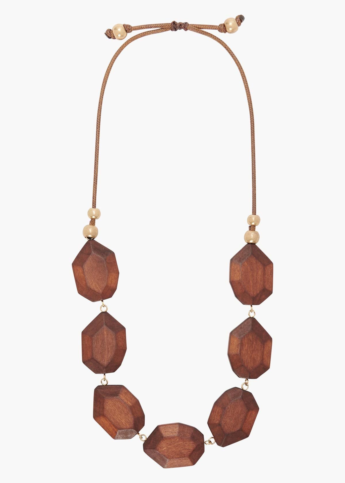 Wood crystal necklace new arrivals