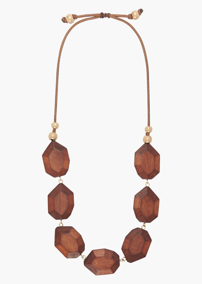 Crystal Wood Necklace, , hi-res