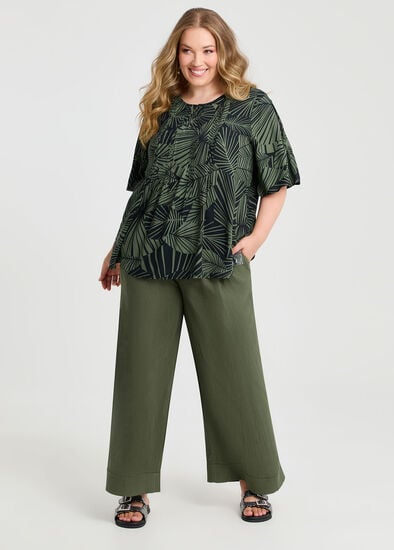 Plus Size Natural Wide Leg Pant