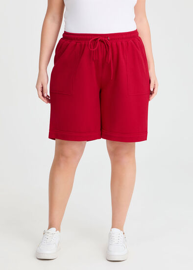 Plus Size Waffle Pull On Short