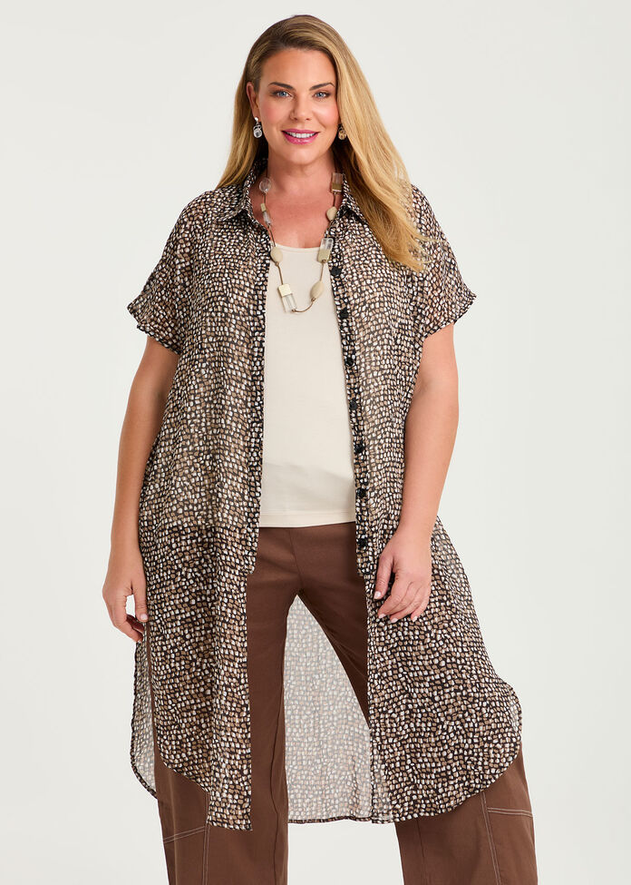 Willow Chiffon Shirt Duster, , hi-res