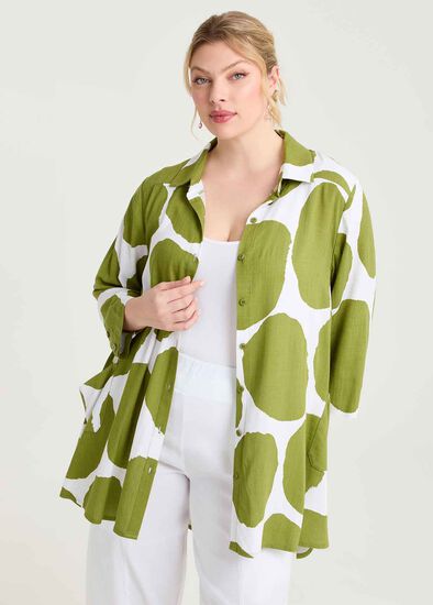 Plus Size Natural Lilla Spot Shirt