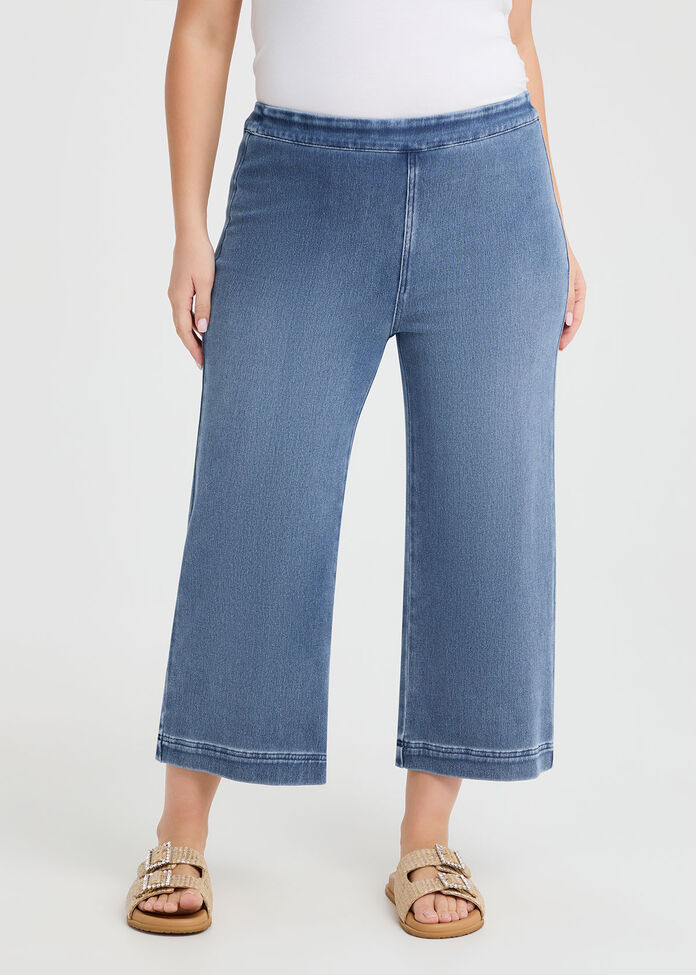 The Travel Wide Leg Crop Jean, , hi-res