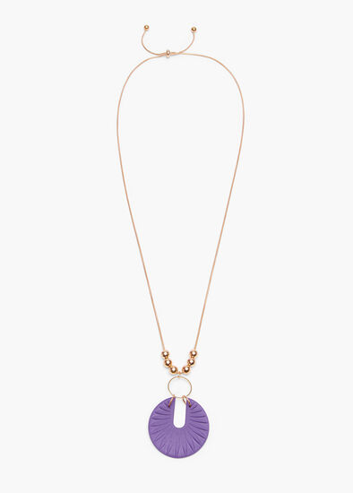 Polymer Clay Round Long Necklace