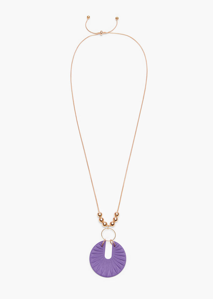 Polymer Clay Round Long Necklace, , hi-res
