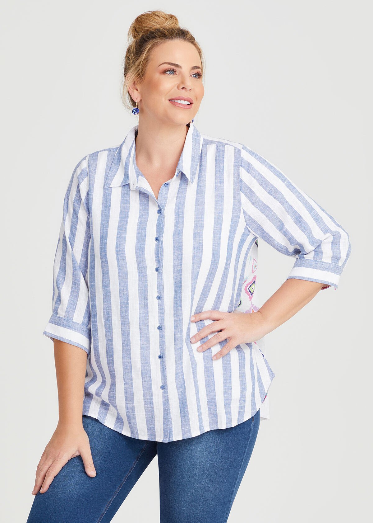 Plus Size Blouses Shirts Curve Button Down Tops Taking Shape NZ