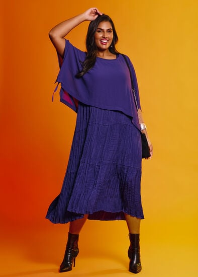 Plus Size Pleated Enya Dress