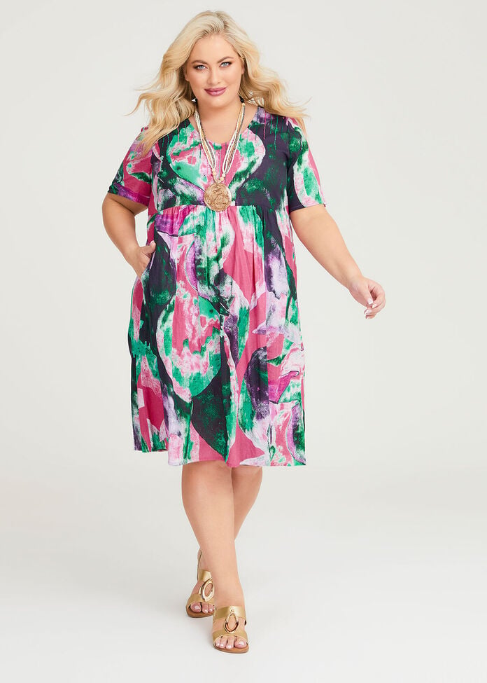 Shop Plus Size Gelato Cotton Dress in Multi | Sizes 12-30 | Taking Shape AU