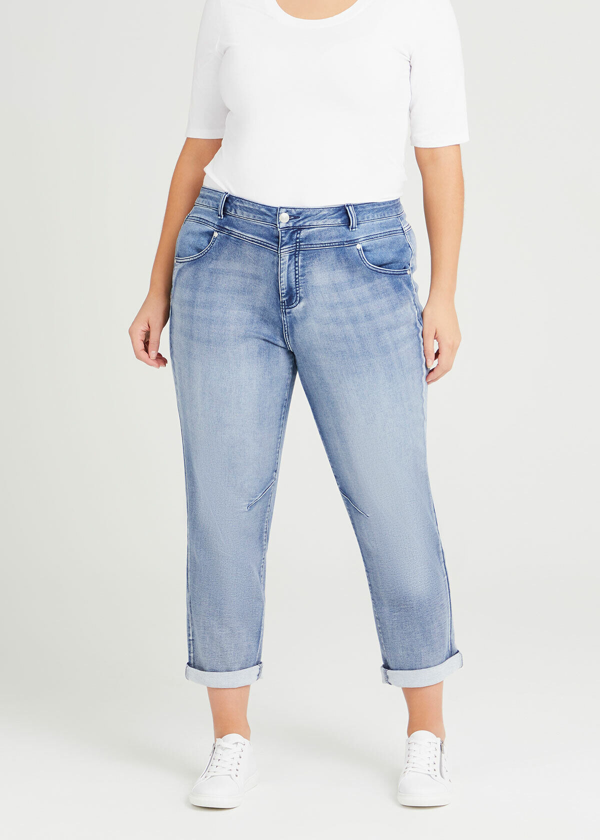 Shop Plus Size The Easy Fit Denim Jean in Blue Sizes 12 30