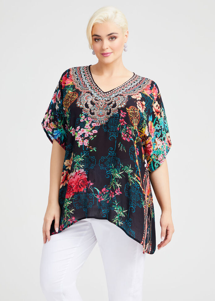 Natural Flower Power Top, , hi-res