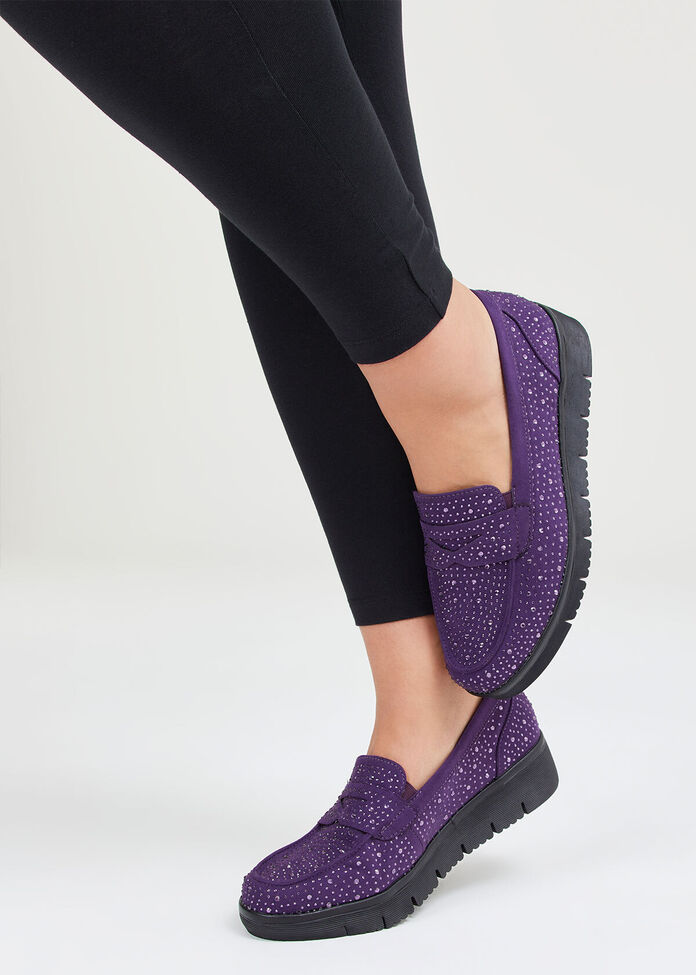 Wedge Bejewelled Loafer, , hi-res