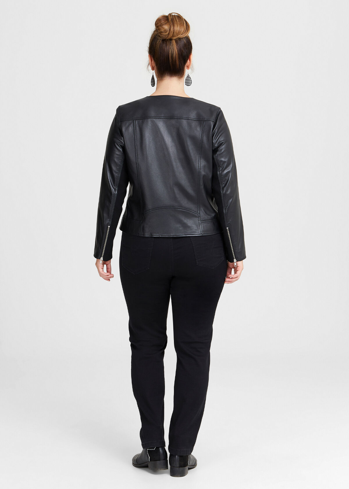 Black jacket best sale womens plus size