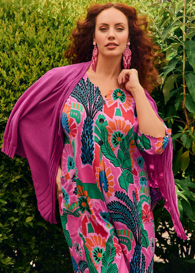 Plus Size Drape Front Slub Knit Crop Cardigan