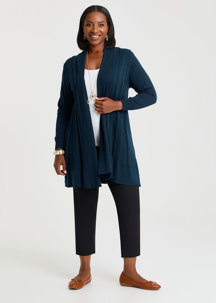Lettuce Edge Bamboo Knit Cardigan, , hi-res