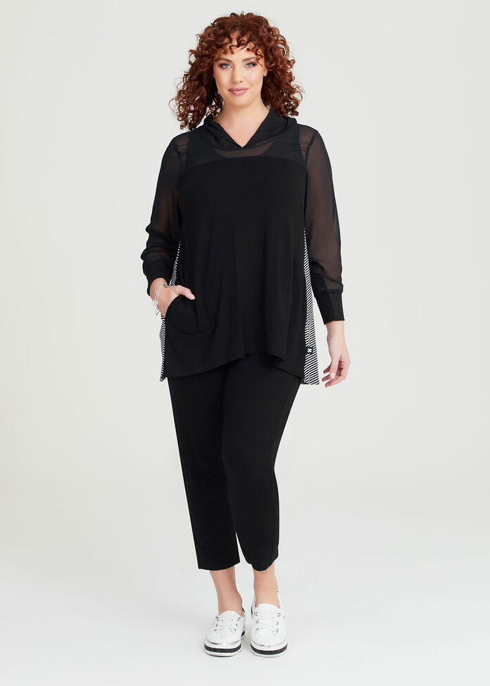 Shop Plus Size Natural Be Kind Stripe Top in Black | Taking Shape AU