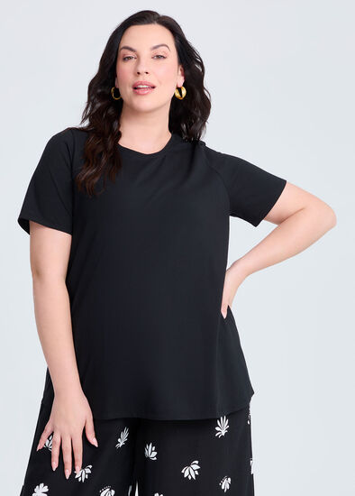 Plus Size Good Earth Australian Cotton Crew Neck T-shirt