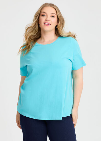 Plus Size Good Earth Australian Cotton Crew Neck T-shirt