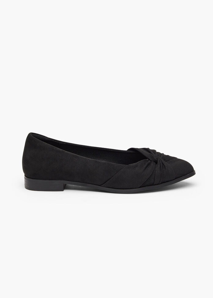 Ruched Flat Shoe, , hi-res