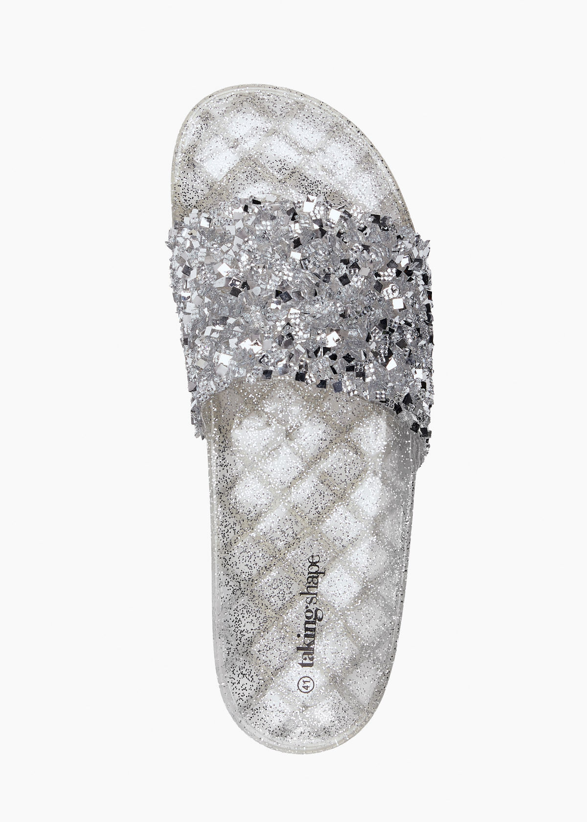 Silver bling slides sales