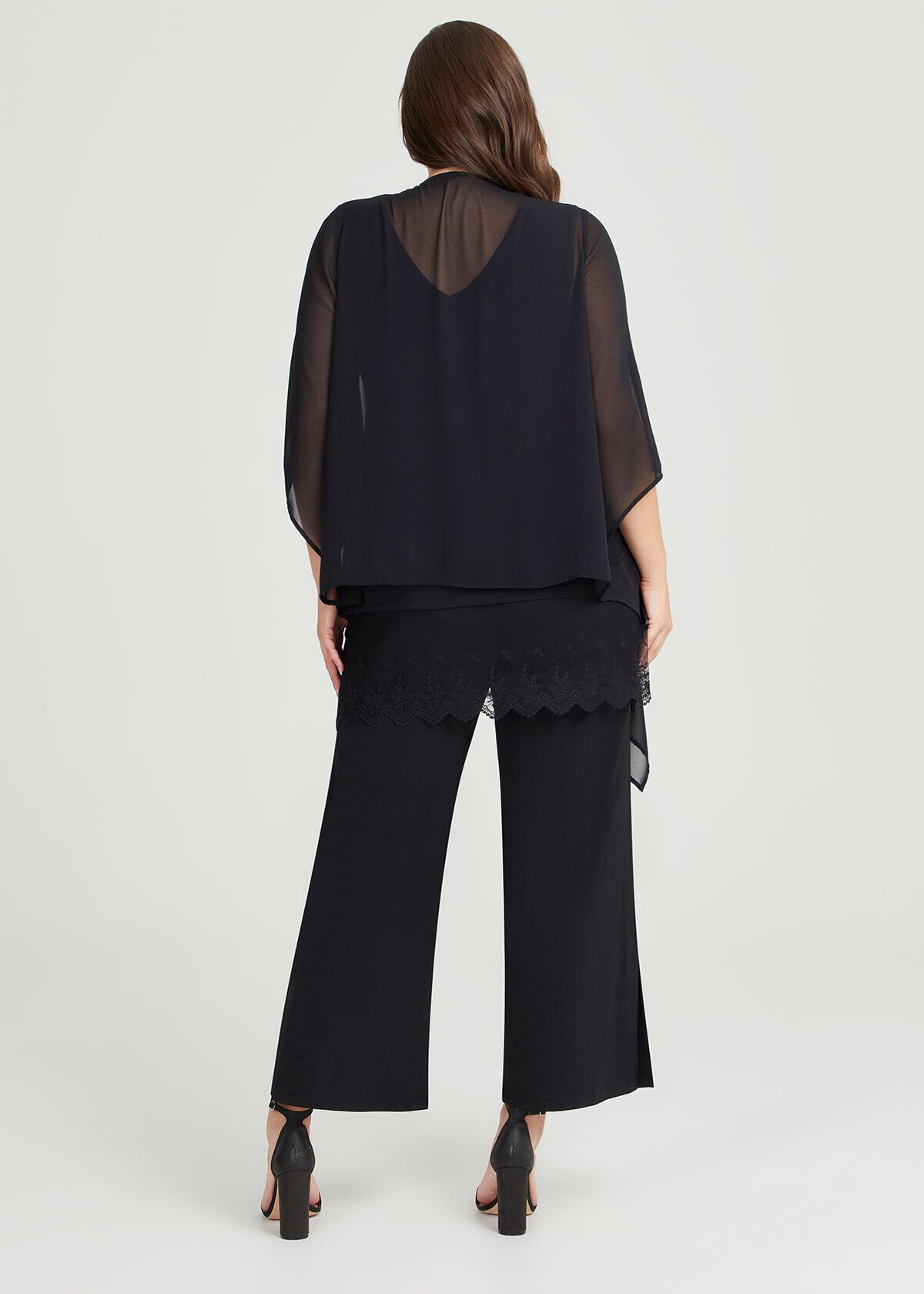 Shop Plus Size Mai Chiffon Split Sleeve Shrug in Black Taking