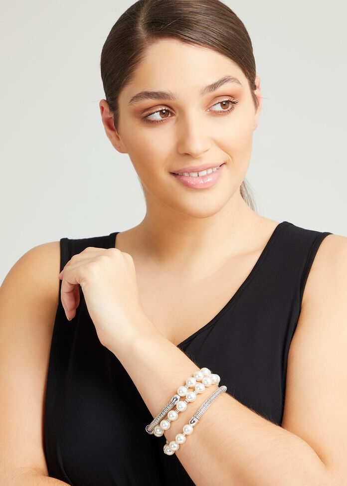 Pearl Bracelet Stack, , hi-res