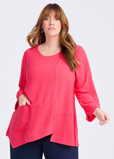 Plus Size Soft Drape Adele Long Sleeve Top