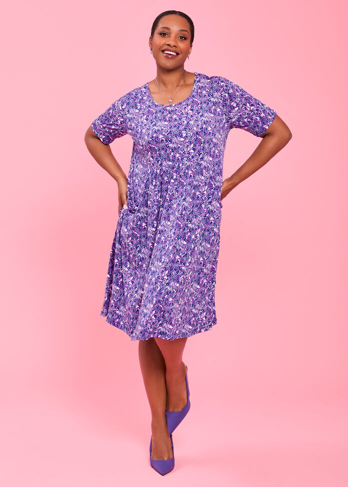 Violet Everyday Empire Luna Dress, , hi-res