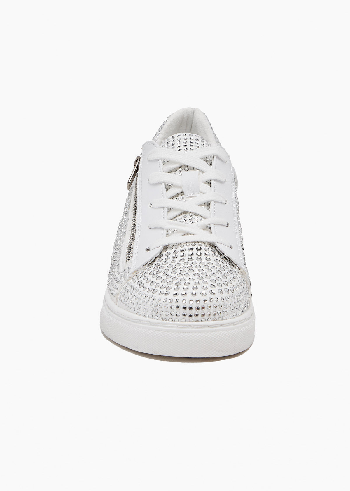 white bling trainers