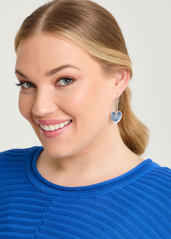 Reversible Heart Earrings, , hi-res