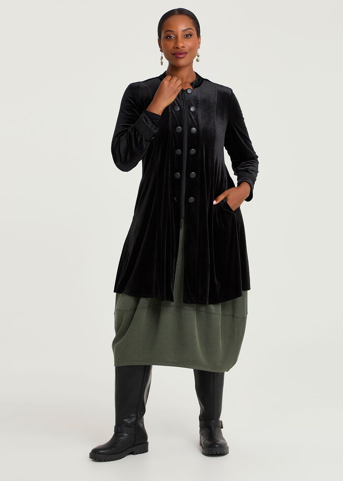 Velour Military Jacket, , hi-res