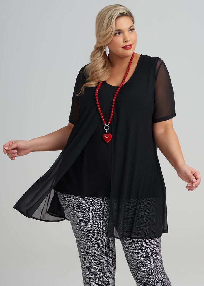 Gauzy Days Top, , hi-res