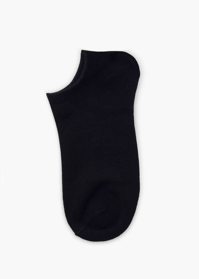 5 Pack Black Bamboo Ankle Socks, , hi-res