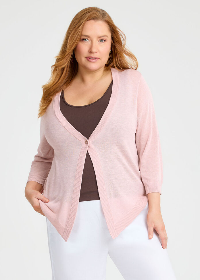 Tori Slub Knit Crop Cardigan, , hi-res