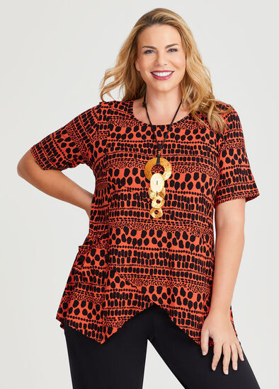 Plus Size Natural Rewa Spot Top