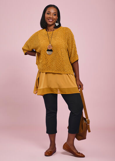 Plus Size Chenille Pointelle Outfit
