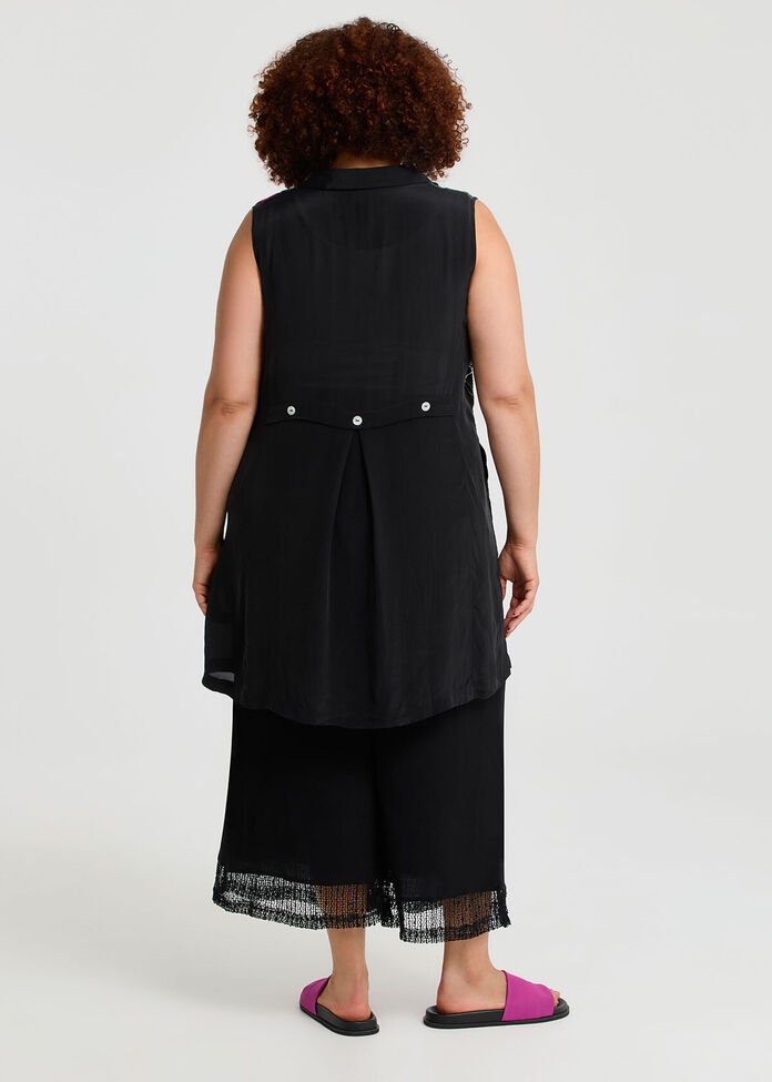 Embroidered Long Natural Shirt, , hi-res