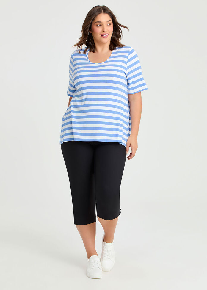 Natural Stripe Essential T-Shirt, , hi-res