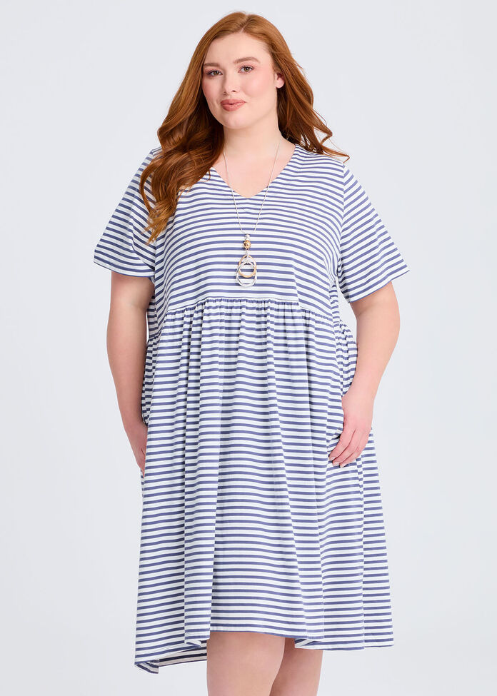 Sabina Stripe Dress, , hi-res