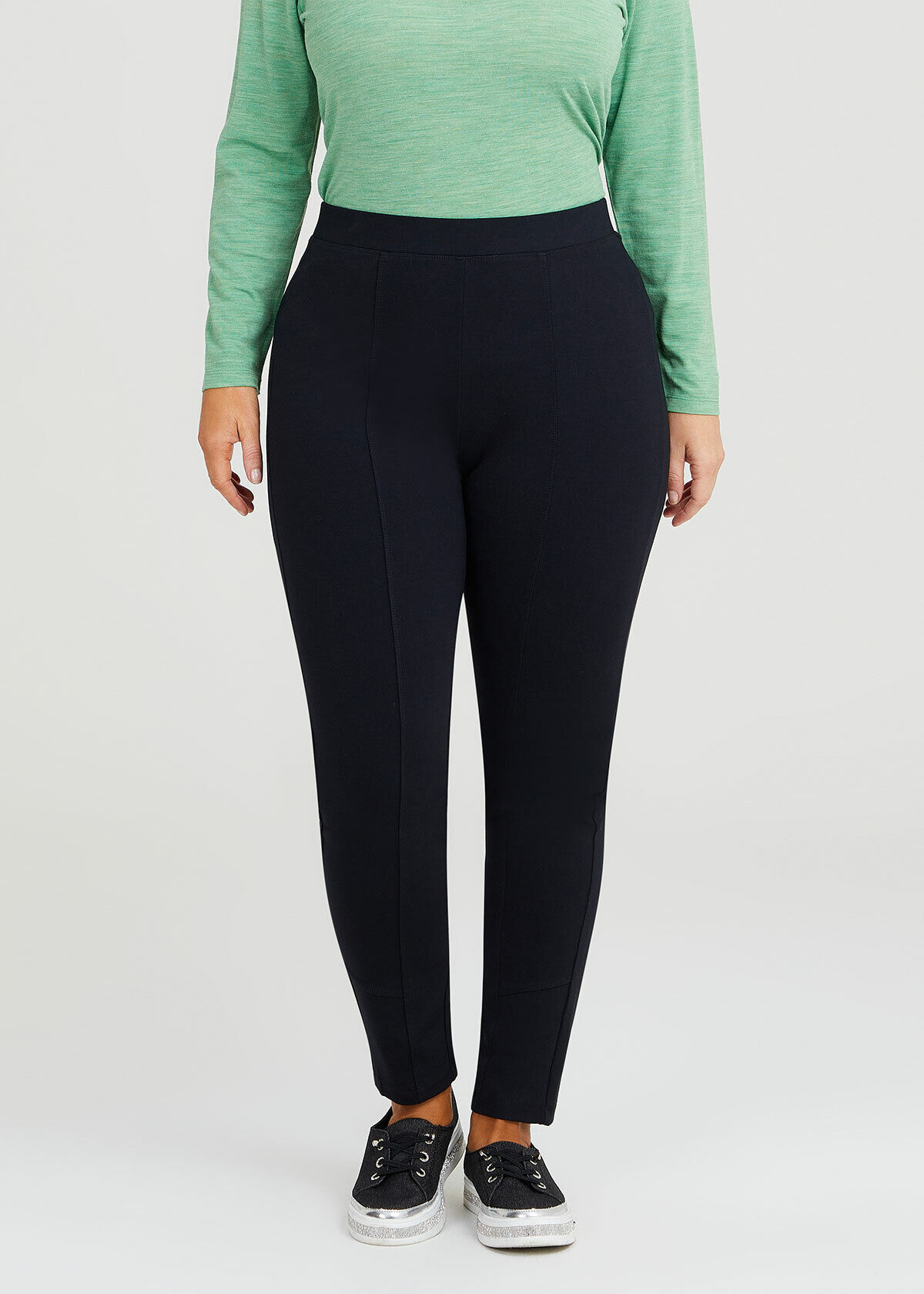 Shop Plus Size Ponte Legging in Black Sizes 12 30 Taking Shape NZ