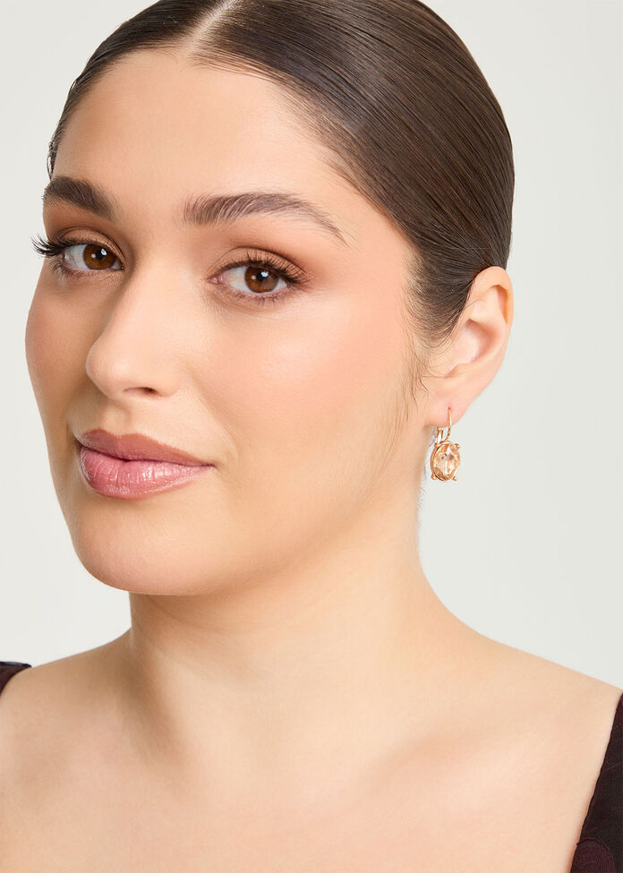 Faceted Crystal Earrings, , hi-res