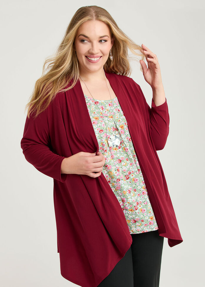 Luna Drape Cardigan, , hi-res