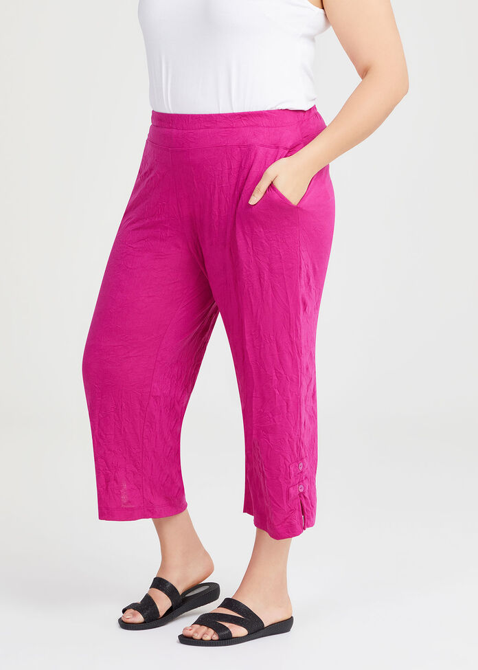 Ava Split Hem Crop Pant, , hi-res