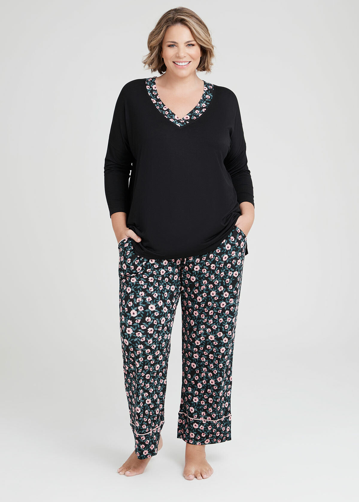 Women's plus size bamboo pajamas 2025