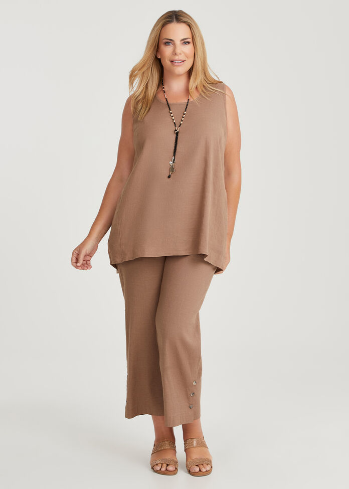Linen Wide Leg Pant, , hi-res