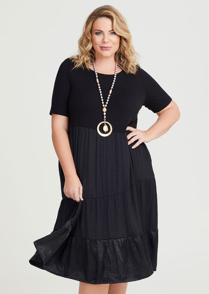 Shop Plus Size Natural Aria Dress in Black | Sizes 12-30 | Taking Shape AU