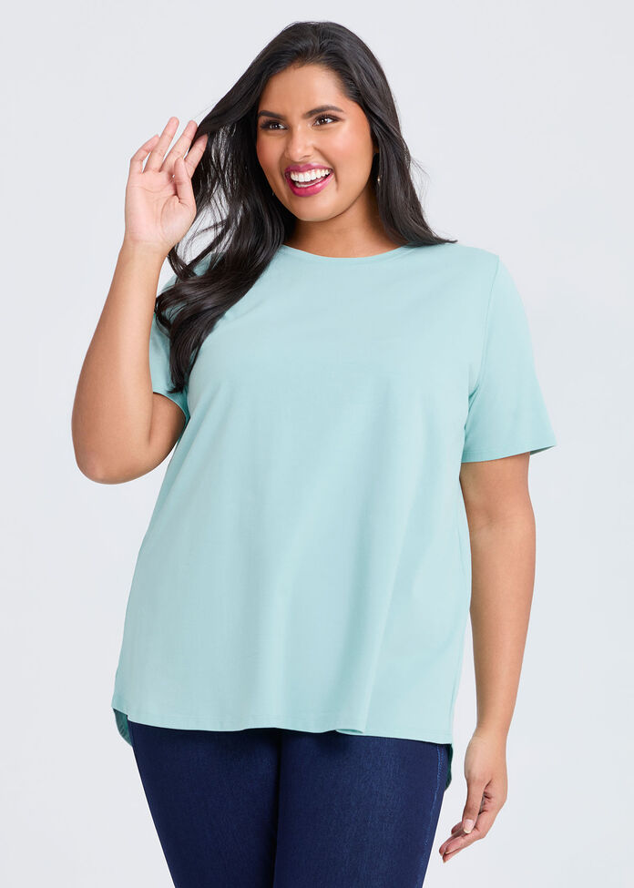 Good Earth Australian Cotton Crew Neck T-shirt, , hi-res