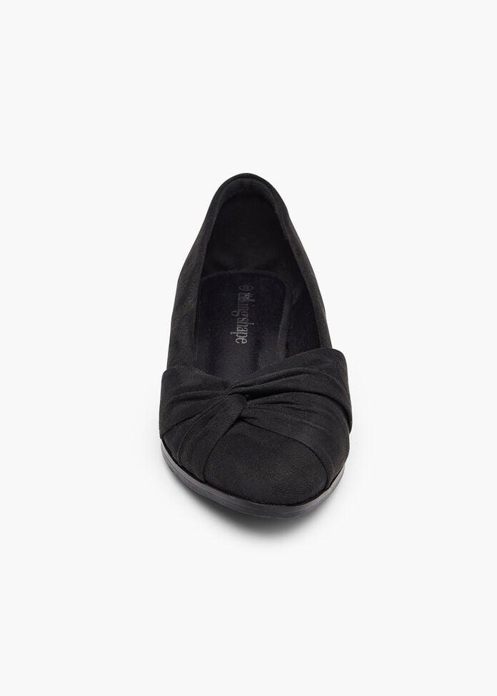 Ruched Flat Shoe, , hi-res